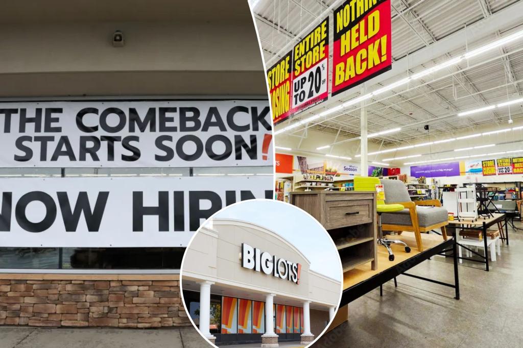Big Lots to reopen more than 100 shuttered stores after bankruptcy filing