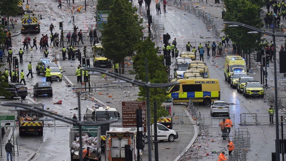 Driver charged with attempted murder after plowing into Liverpool soccer fans