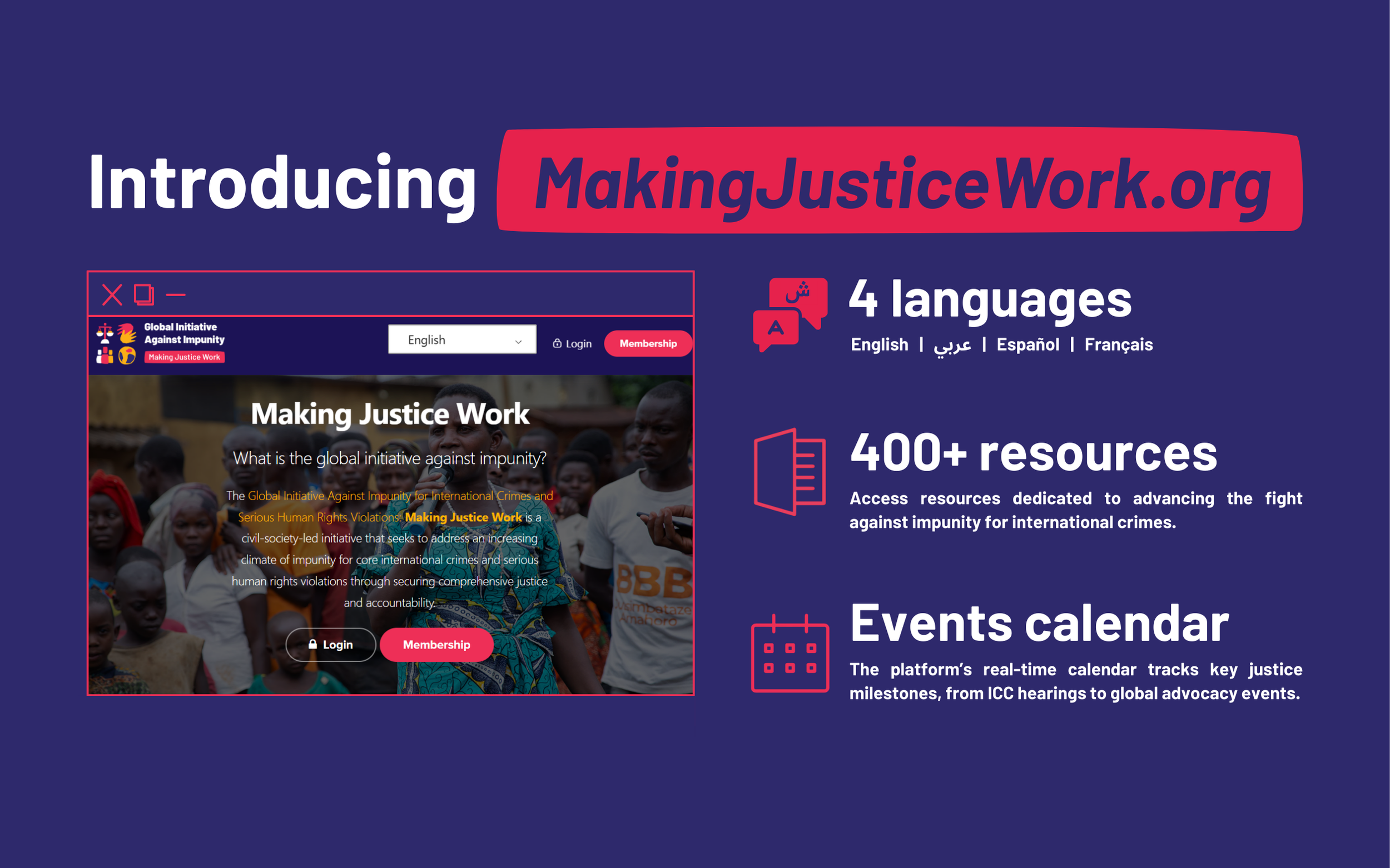 Launch of new platform to support global fight against impunity