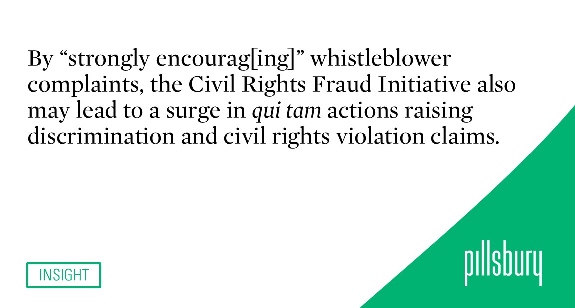 New DOJ Initiative Expands FCA Use to Enforce Civil Rights Compliance and Target DEI Initiatives