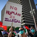 The protests in Los Angeles began following ICE raids on workplaces