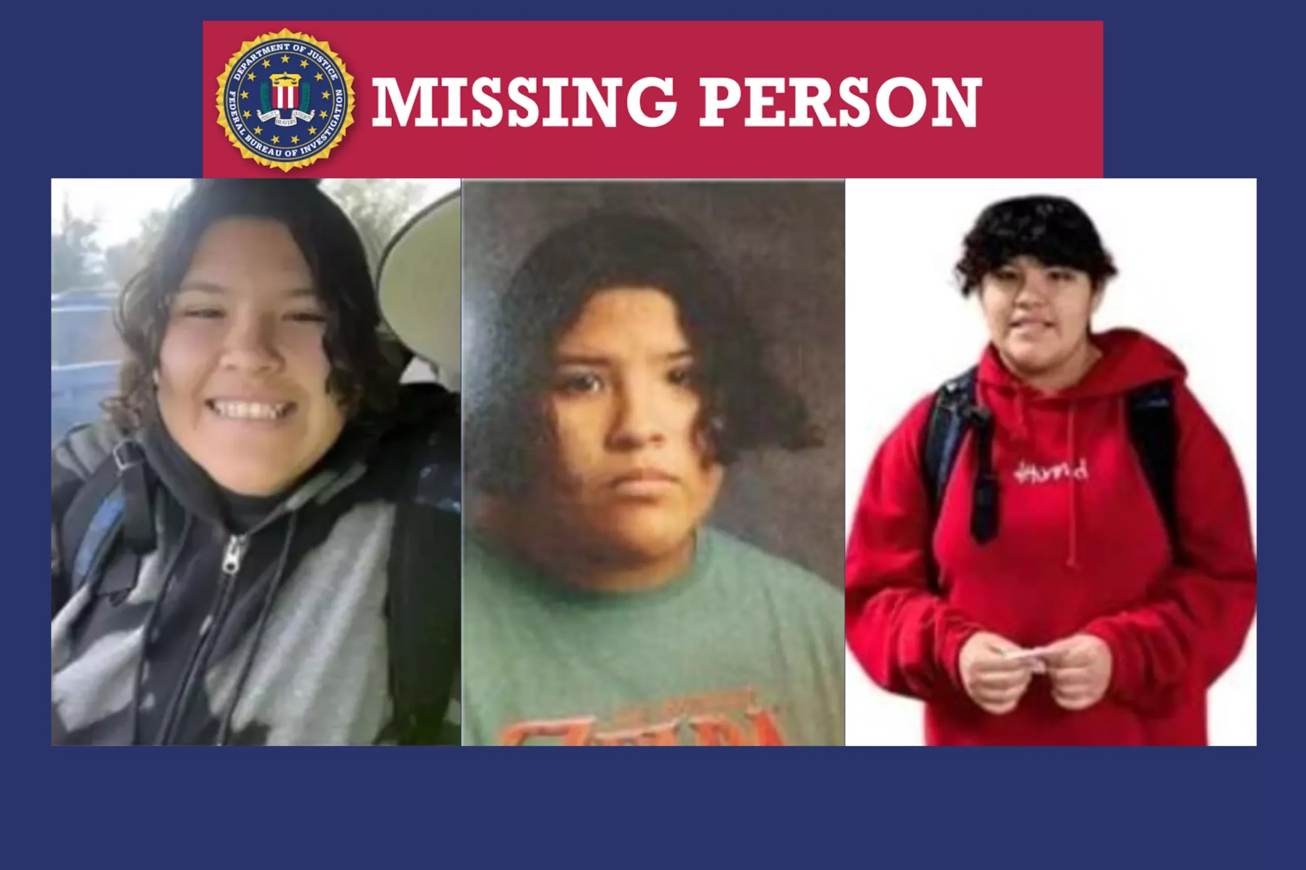 FBI offers reward for info leading to indigenous teen missing for 8 months