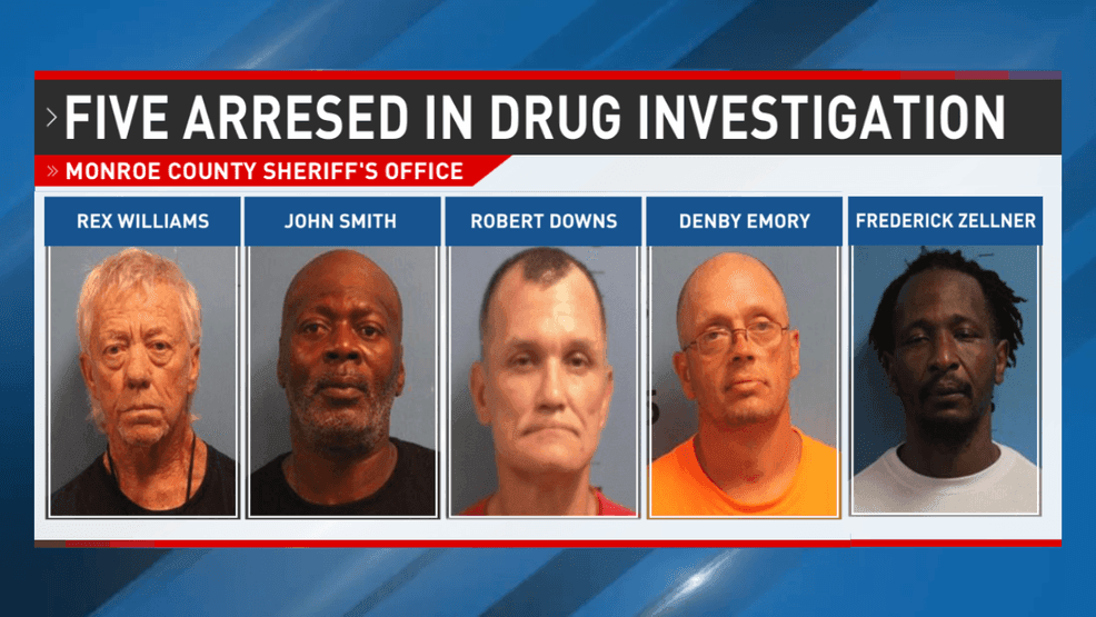 Five arrested in Monroe County drug trafficking investigation