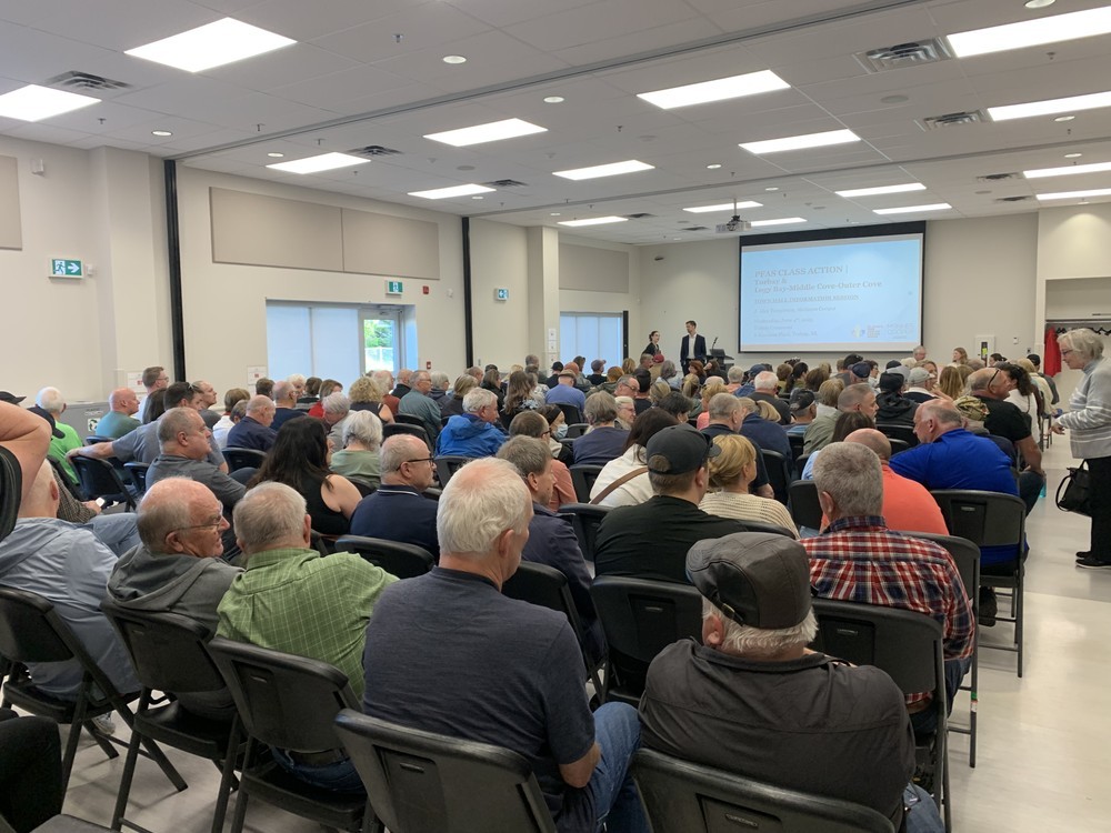 Hundreds of frustrated Torbay-area residents attend PFAS class-action lawsuit meeting