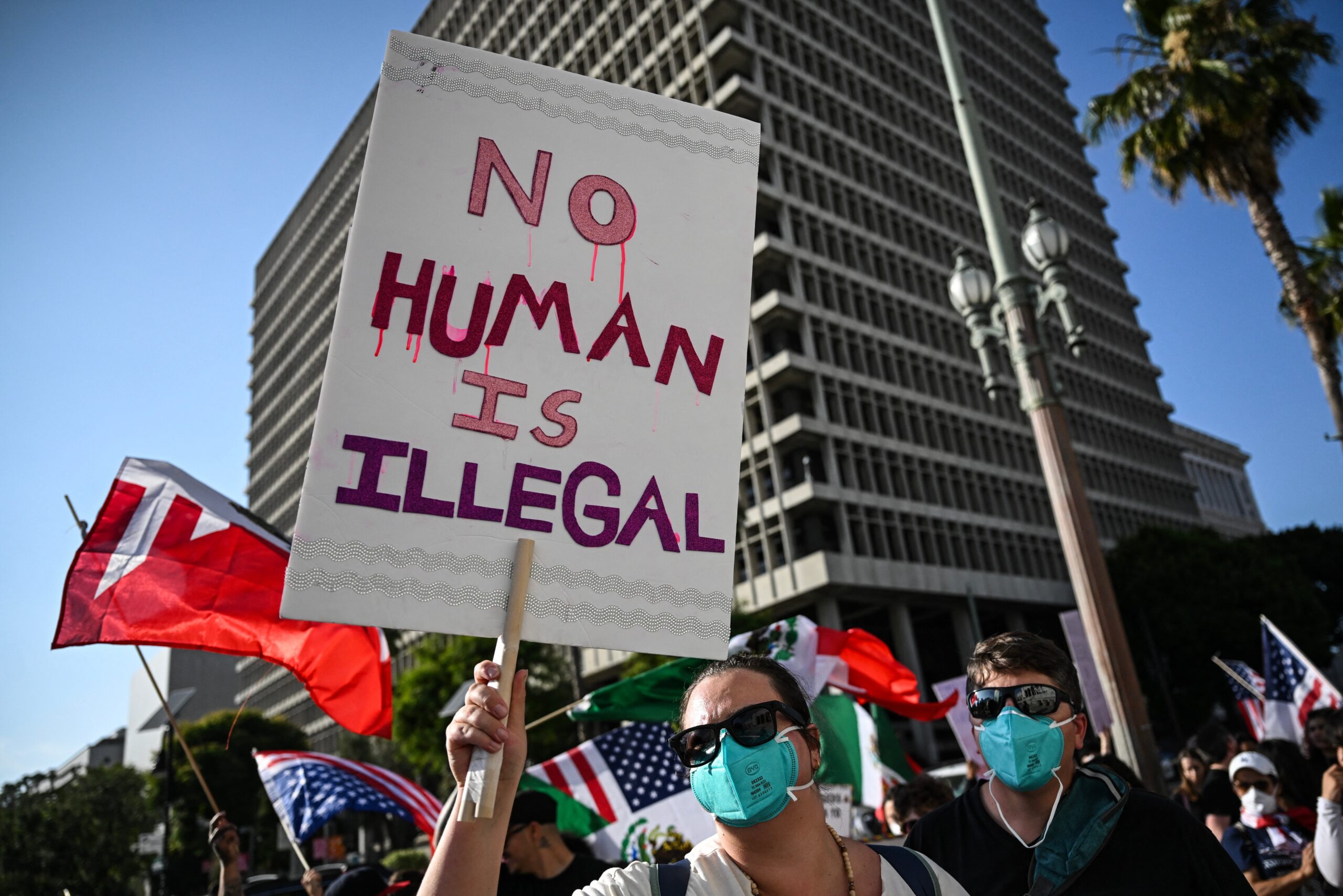 ICE protests turn into mashup of left-wing rally cries