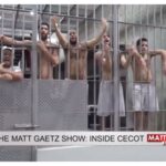 One America News Network footage shows detainees inside El Salvador's infamous CECOT prison.