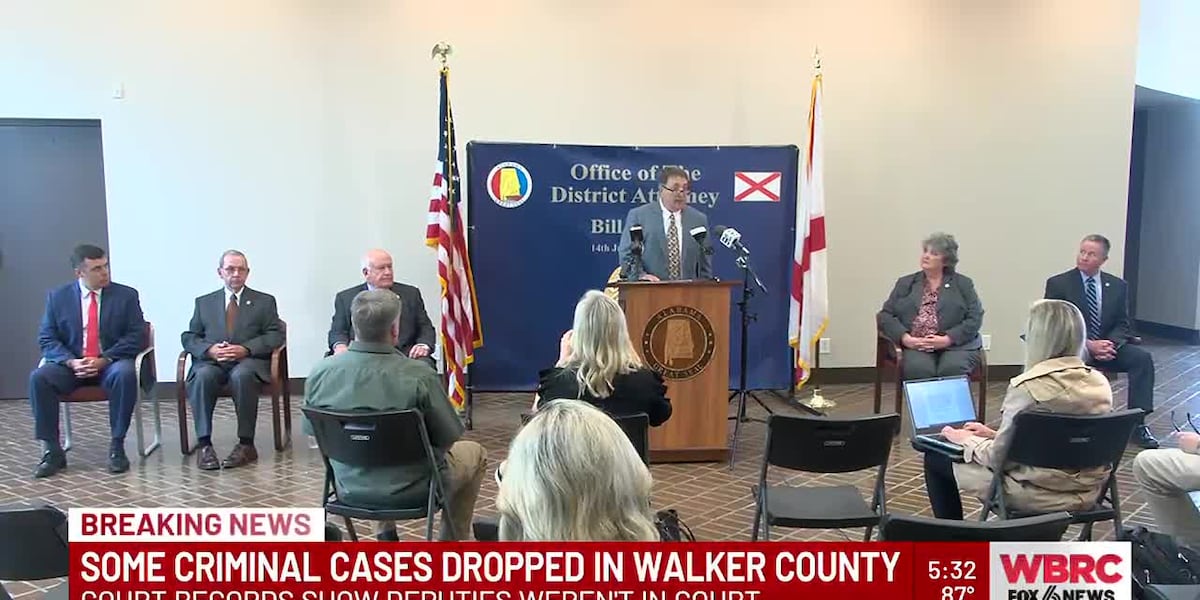Some criminal cases dropped in Walker County