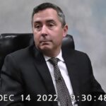 Former Vallejo police Capt. John Whitney testifies during a deposition for his wrongful termination lawsuit in 2022.